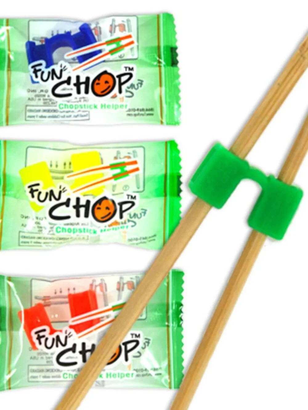 Lot of 2 FUN CHOP Chopstick Helpers for Training, US Patented
